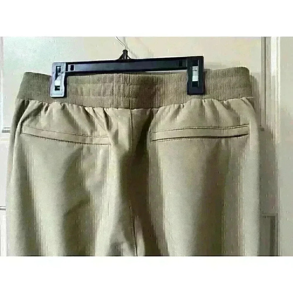 FLX Joggers Mens Size Medium Brown/Tan Tapered Inner Drawstring Side Zipper - Picture 6 of 8